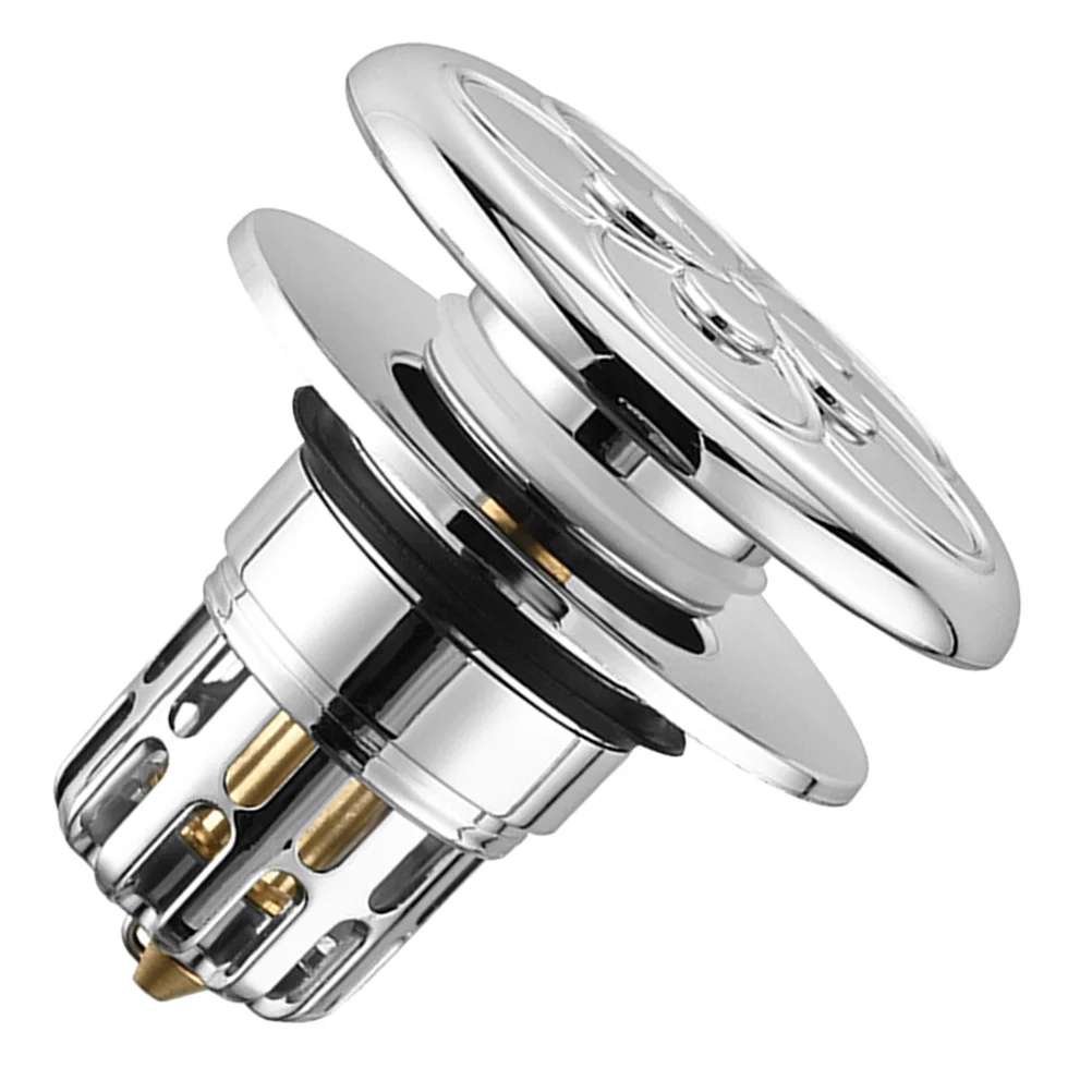 

Bathroom Sink Drain Plug Press Type ABS Copper Sink Stopper Bathroom Drain Strainer Anti Clog Washbasin Stopper