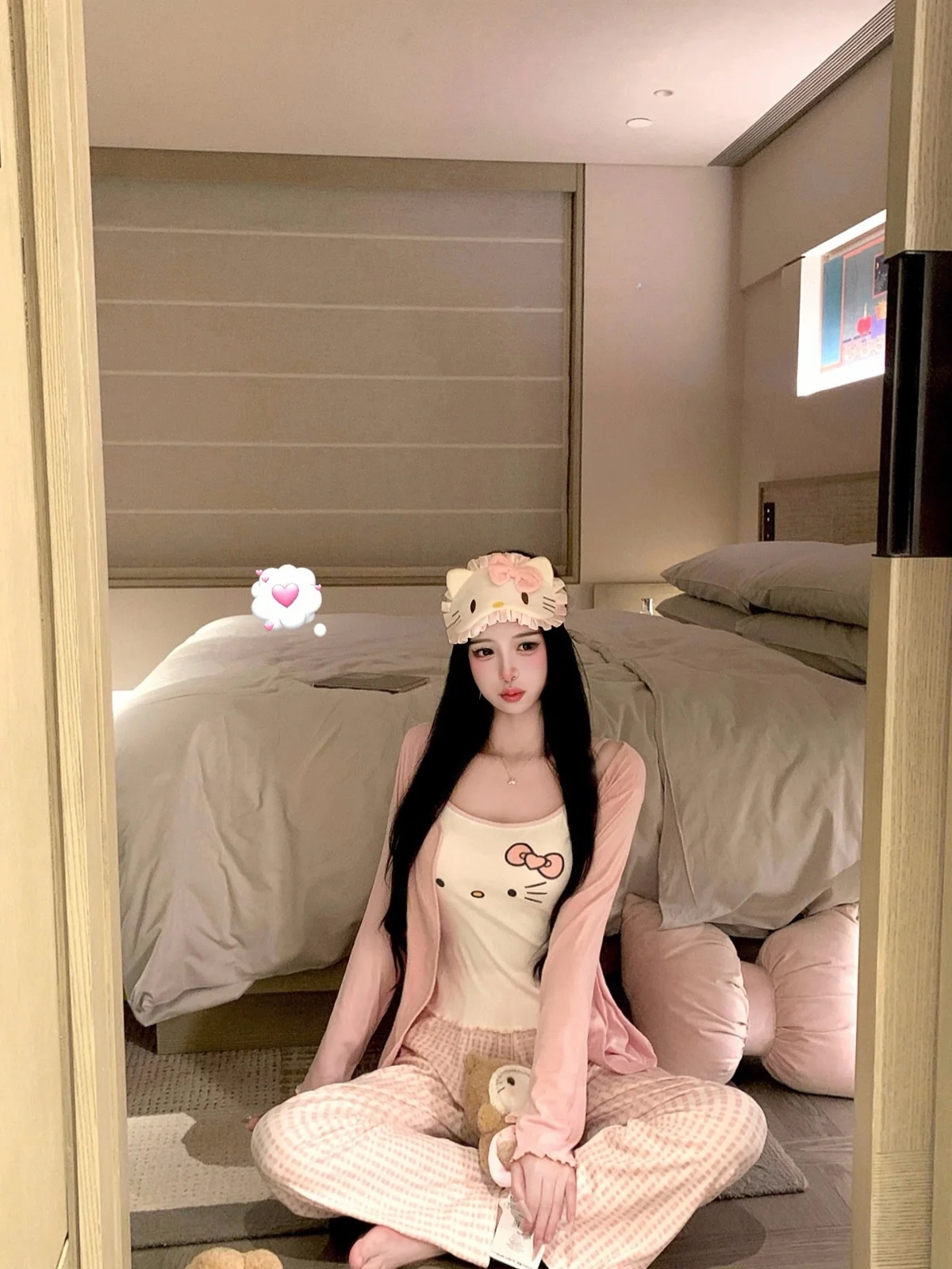 conjunto-de-camison-de-algodon-modal-sweet-kt-con-relleno-en-el-pecho-2-piezas-ropa-de-dormir-para-ninas-primavera-verano-talla-26-nuevo