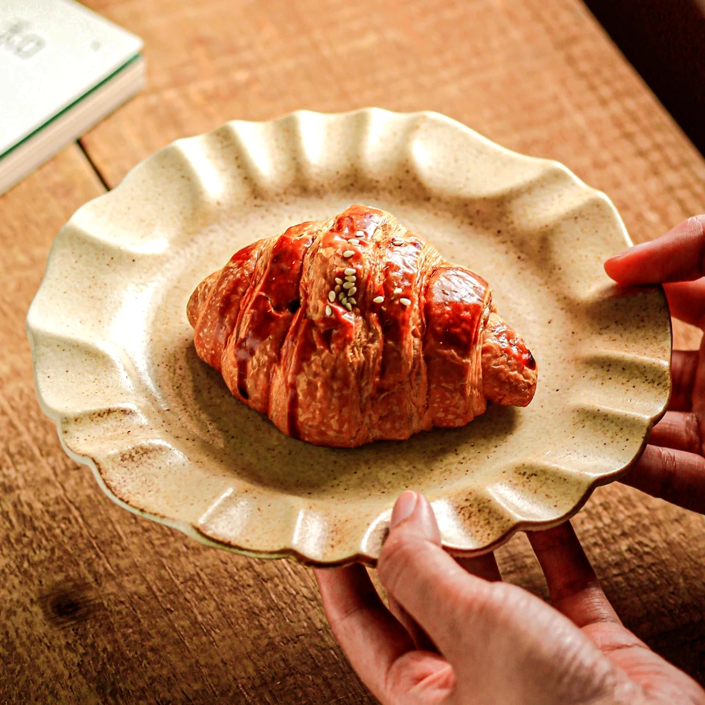 Plato de Cerc rústico, plato de alimentación de hueso Di Dert, plato de pastel, tazón de desayuno, plato Vintage Sle Dim Sum, plato pequeño Sna