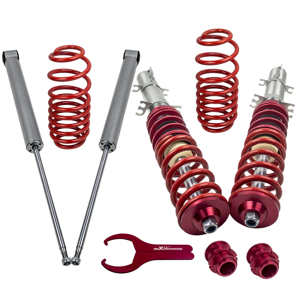 Street Coilover Suspension Kit for VW New Beetle 1C 9C Golf MK4 Height Adj Suspension Lowering Shock Struts Shock Springs