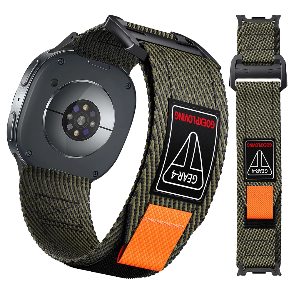 Sport-Nylonarmband für Samsung Galaxy Watch 9 8 44mm 40mm Taktisches Armband für Samsung Watch8 Classic 46mm Armband