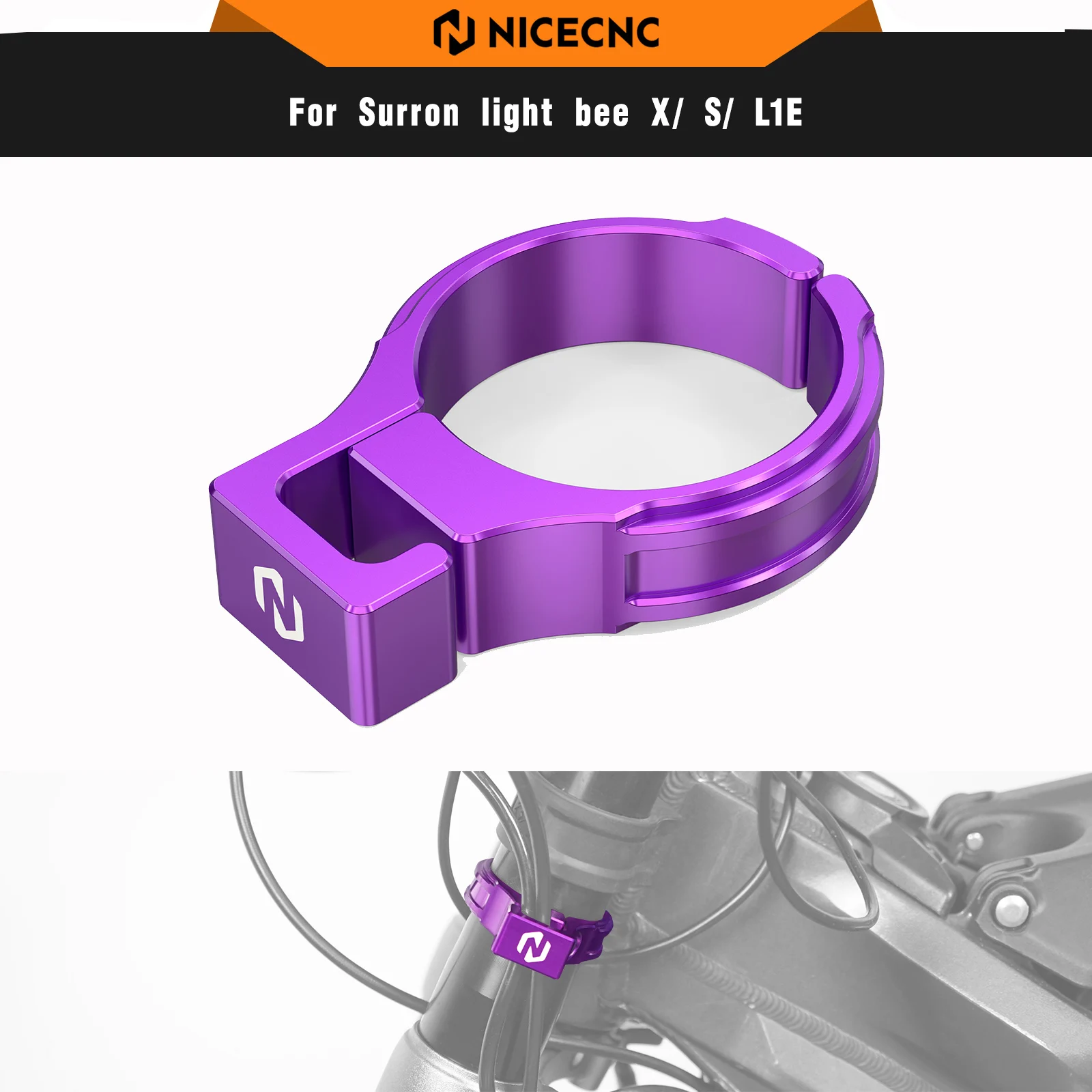 

NICECNC For Surron light bee X S L1E 2024 2025 Segway X160 X260 Sur-Ron Electrical Motorbike Front Fork Hose Brake Line Holder