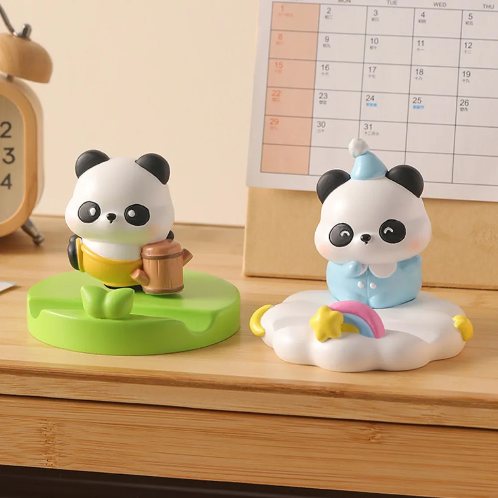 

Фигурки панды, держатель для мобильного телефона с изображением панды, милый мультяшный держатель для телефона, смоляная кукла, креативный кронштейн для мобильного телефона, офисный декор