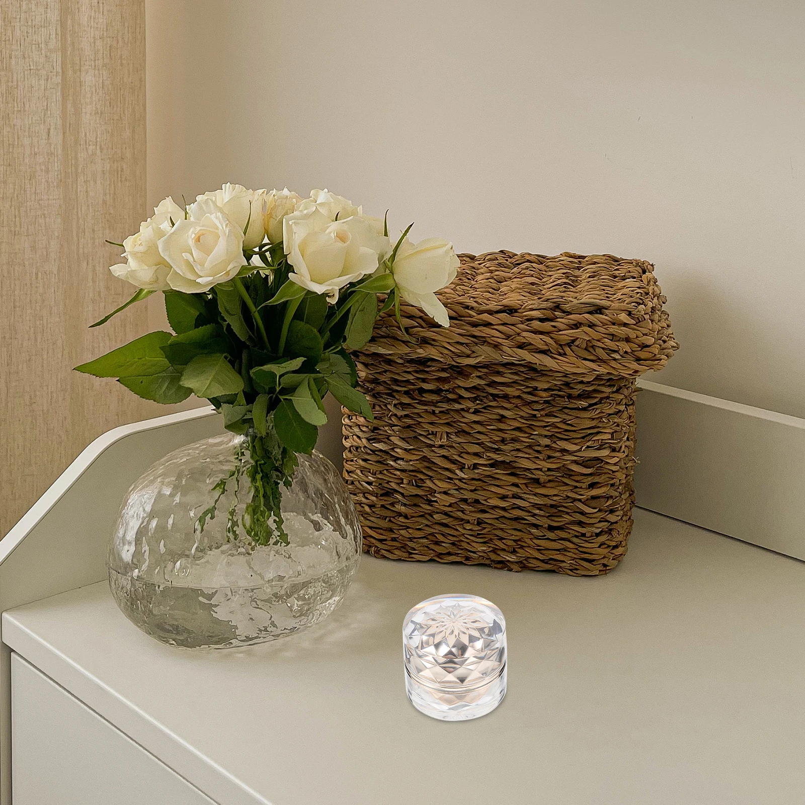 

4 Pcs 7g Dual Layer Face Cream Container Refillable Empty Travel Toiletry Bottles Portable Storage Dispenser Jar