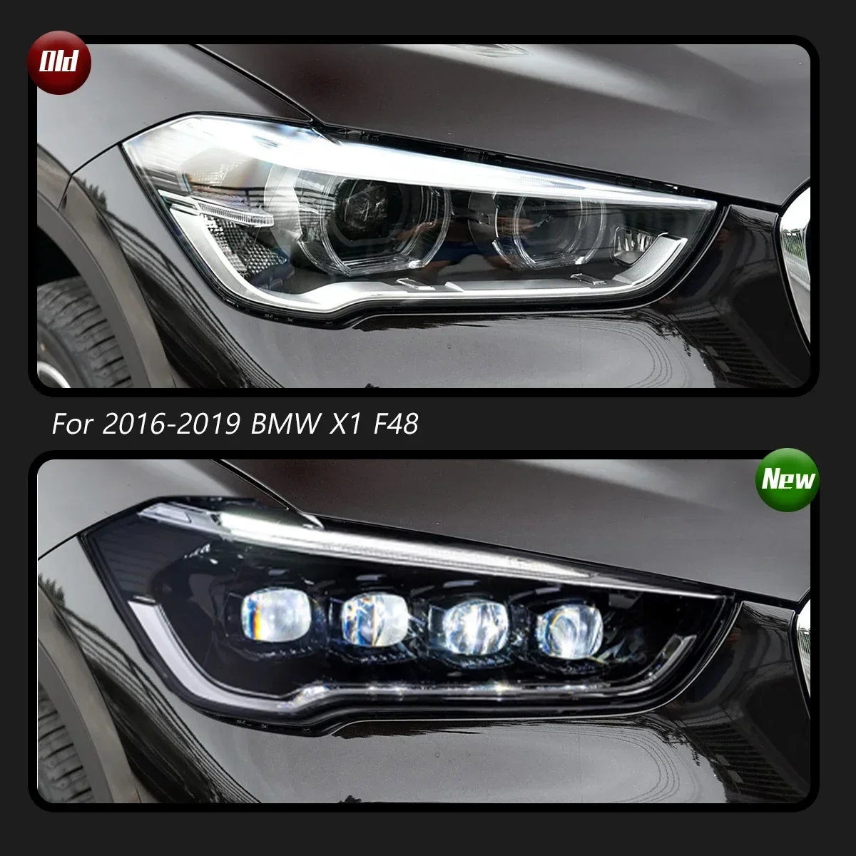 

Car For BMW X1 F48 Headlights 2016-2019 Modified to New DRL Dynamic Turn Signal LED Headlight Auto Accessories