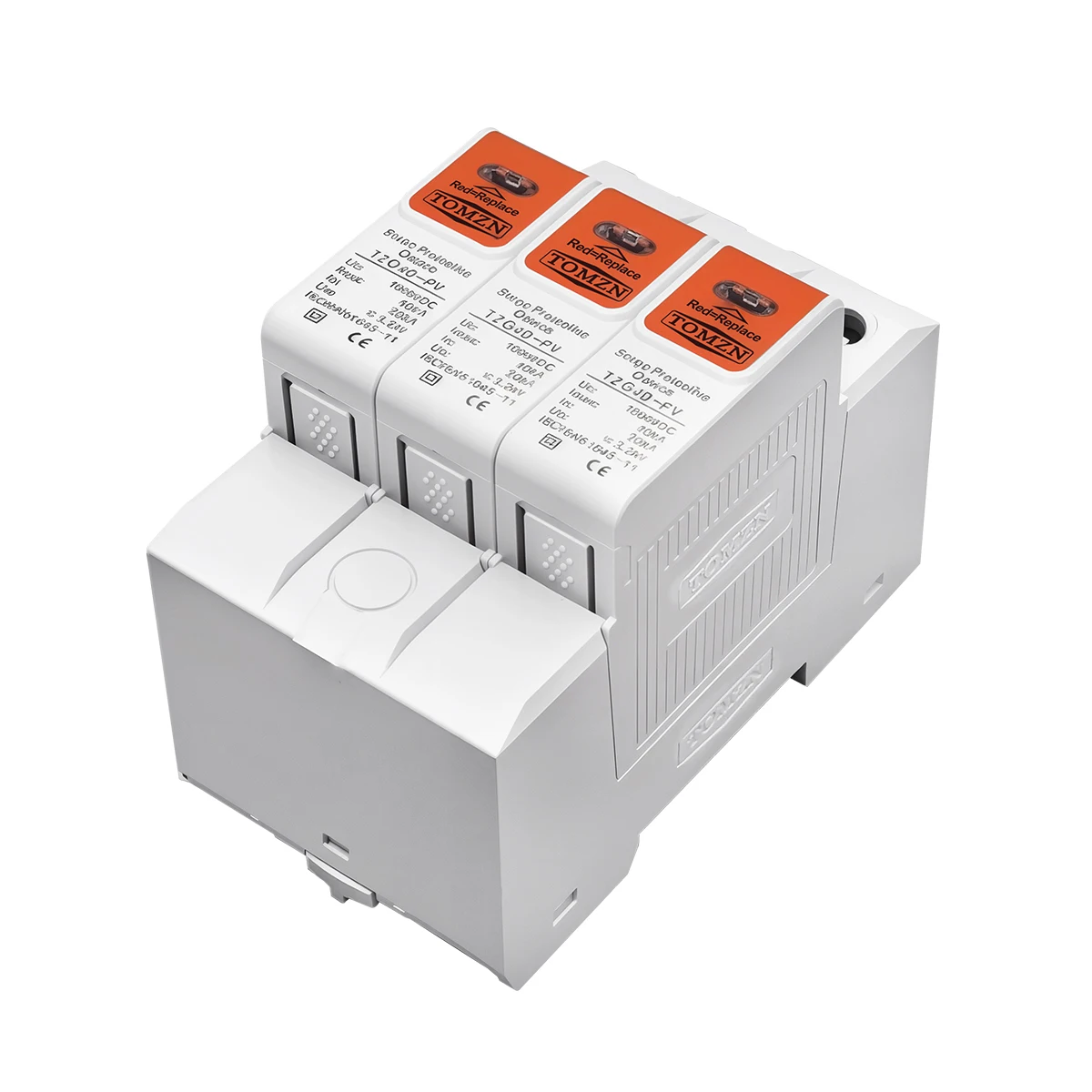 TOMZN SPD DC 500V 600V 800V 1000V 1200V 1500V 10-20kA 20-40kA House Surge Protector Protective Low-voltage  Arrester Device