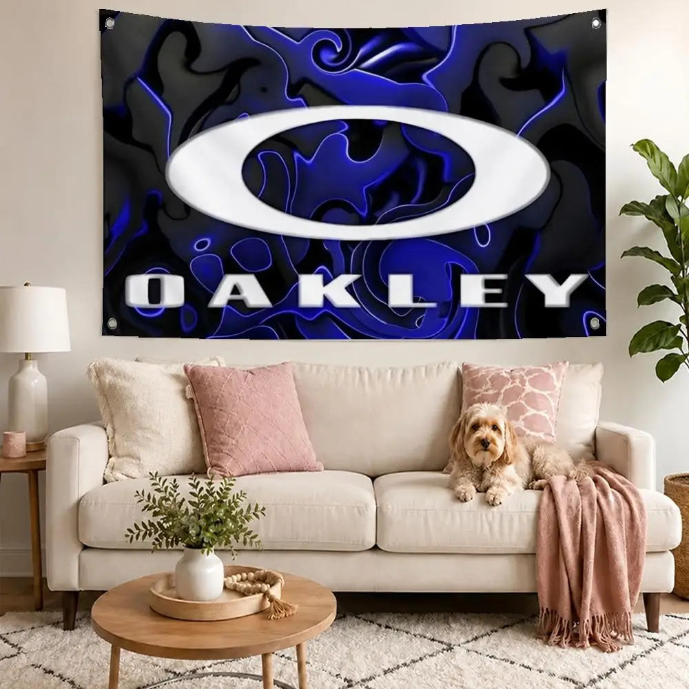 Sharp Brand Oakley Flags Concert Print Wall Hanging Art Banner, Indoor Outdoor Bedroom Home Decor Backdrop, Perfect Gift