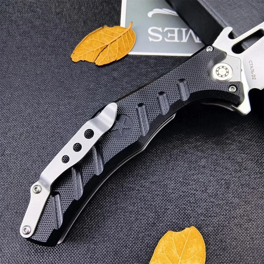 Russian HOKC Pocket Folding Knife Tactical Hunting G10 Handle D2 Steel Camping Multifunctional Portable Knife EDC Tools Tools