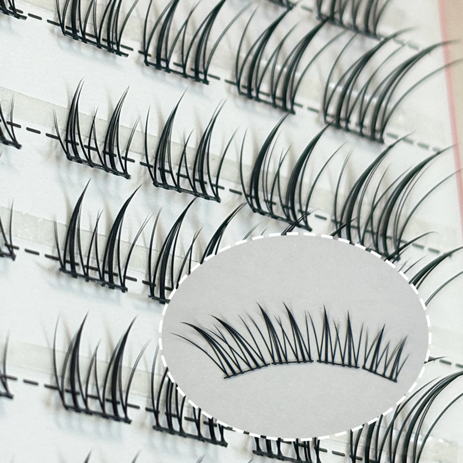 DIY Cluster Eyelash Extension 10 Rows Segmented Fly Lashes Natural Black Bundle False EyeLash Makeup Supplies