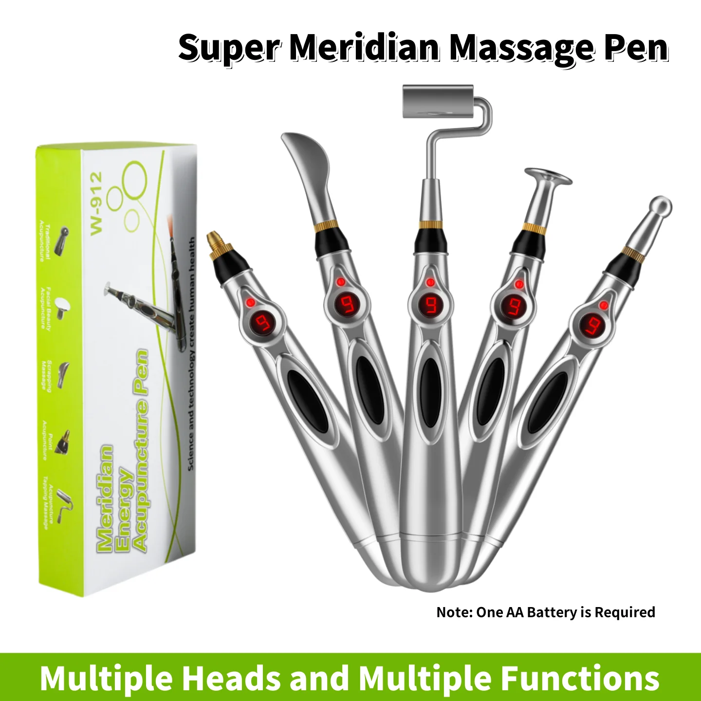 

Electronic Meridian Energy Pen Electric Acupuncture Point Massage Pen Pain Relief Therapy Body Head Back Neck Leg Massager