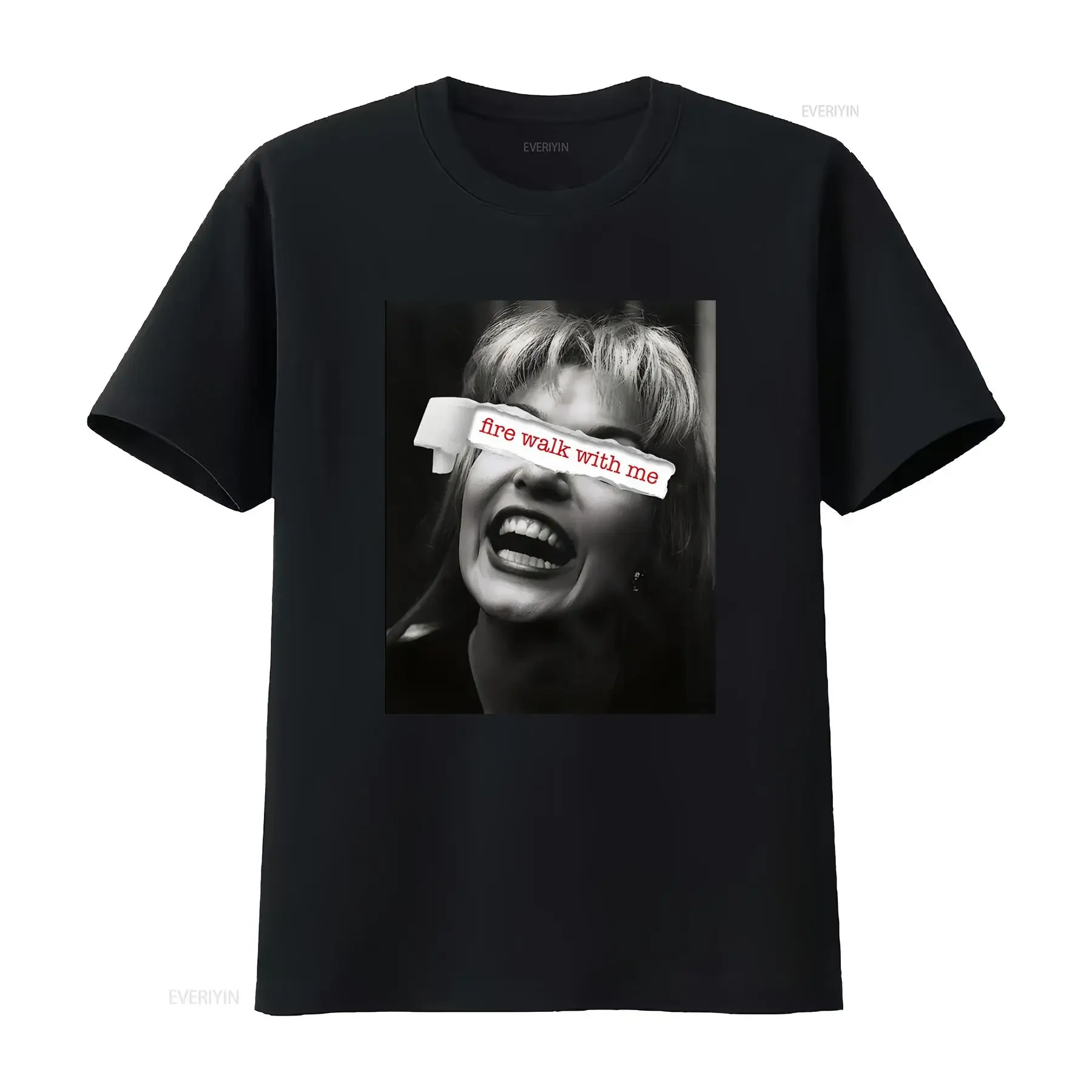 

Футболка Fire walk with me SweaT Twin Peaks Laura Palmer винтажная стираная дышащая дизайнерская одежда Топ для повседневной носки Повседневная одежда