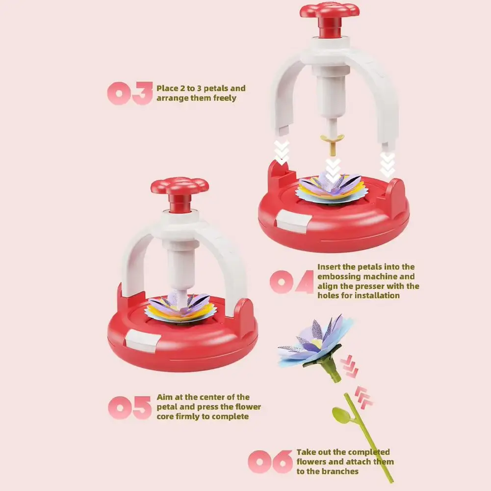 باقات زهور من القماش ألعاب يمكنك صنعها بنفسك مجموعات حرفية للأطفال-لعبة سوق الزهور بناء باقة الزهور هدايا الأنشطة التعليمية للفتيات الصغيرات #5