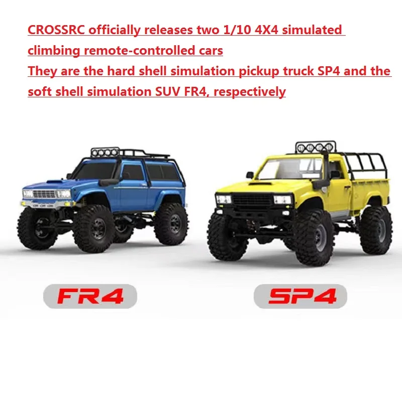 1/10 CROSS RC SP4 RC Crawler Cars Pickup Truck 4WD Remote Control Off-road Vehicles Motor 2-Speed Trasmission Model KIT TH21791