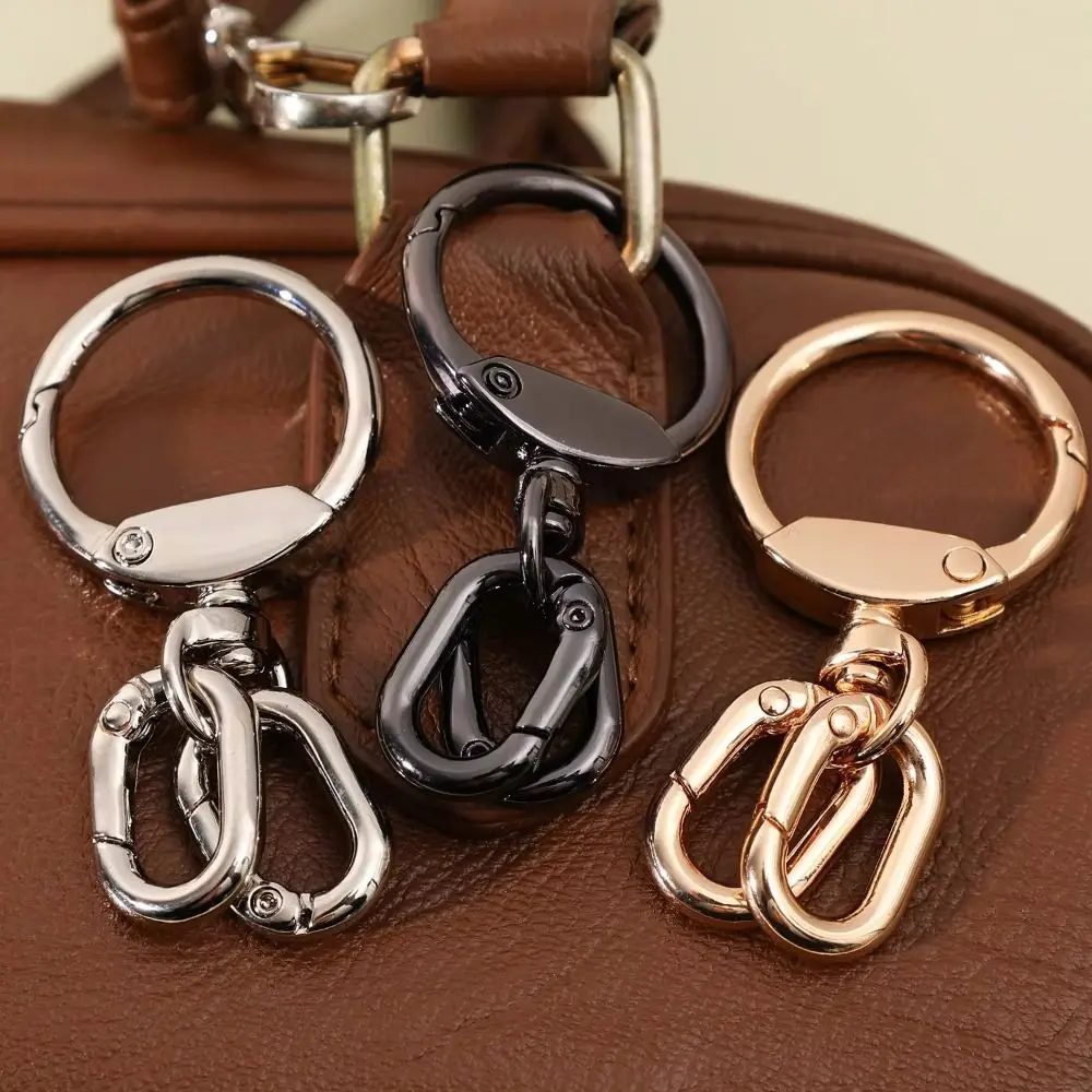 2 PCS Connector Clasps Metal Swivel Clasp Clips Spring Ring Hook Rings O-ring Buckle Clasps Keys Management