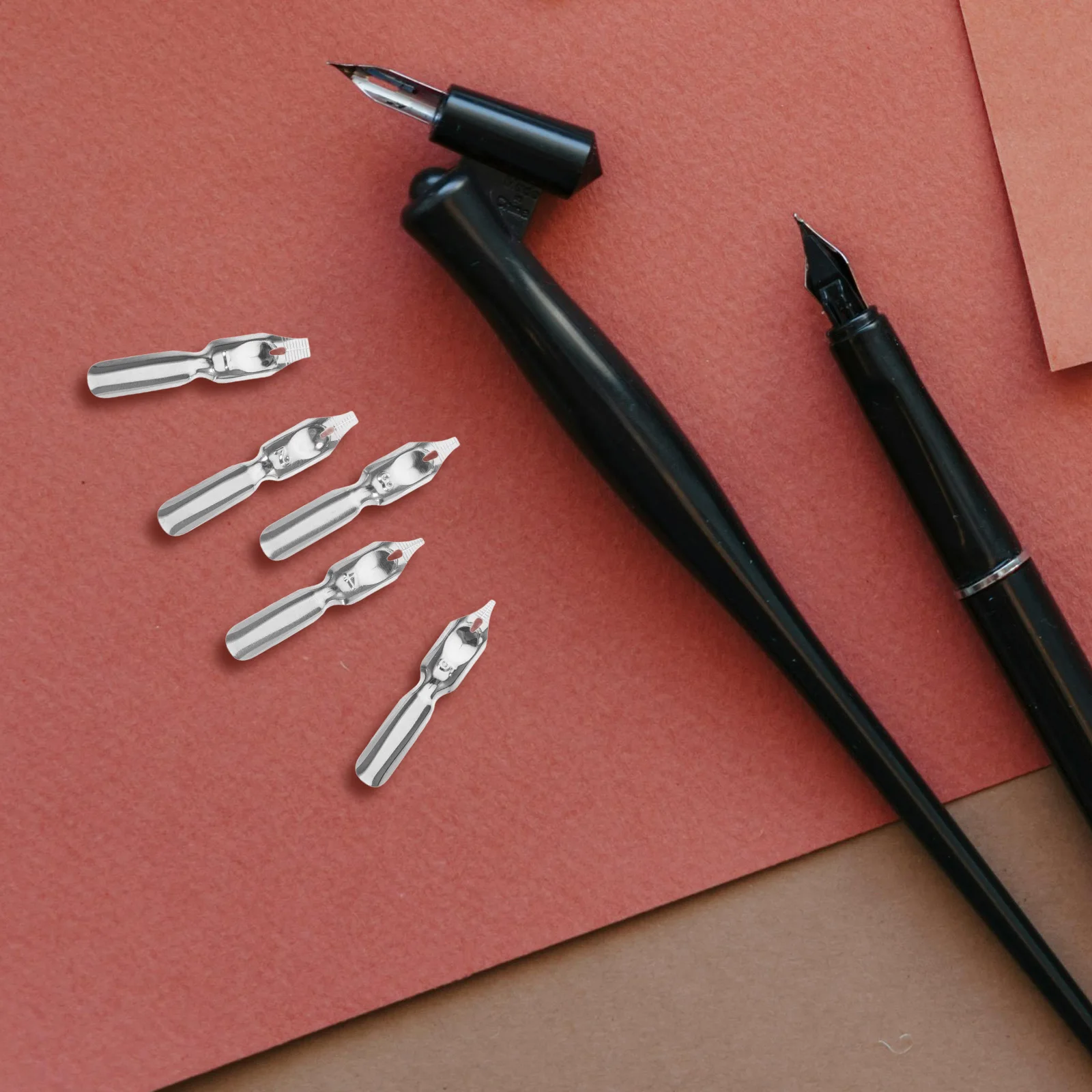 

5Pcs Replacement Pen Nibs Steel Calligraphy Nibs Set for Dip Pen Smooth Line Precision Writing Student Stationery Supplies