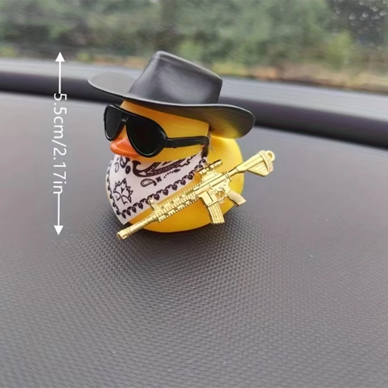 Rubber Duck Car Ornaments, Funny Rubber Ducks Car Dashboard Decorations Duck Car Accessories - view 3
