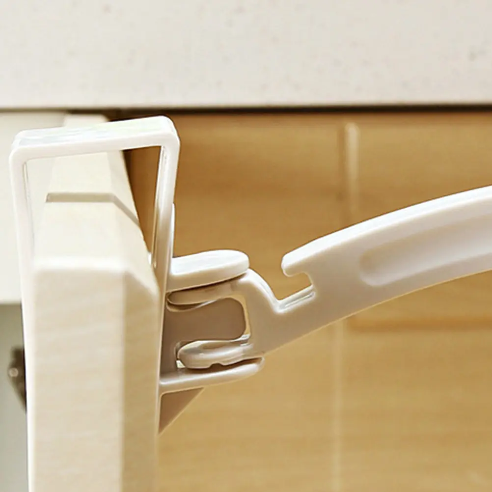 Garbage Bag Holder ABS Punch Free Lightweight Clip Design Kitchen Cabinet Door Hanging Rack Trash Bag Clip for Home