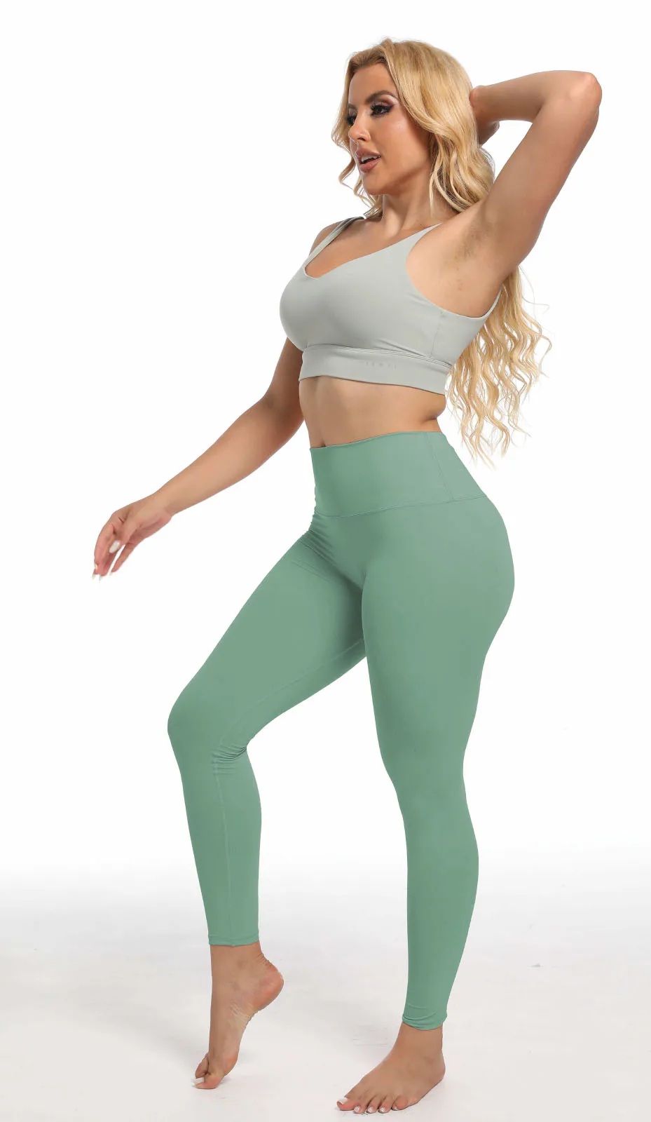 YEHAN Custom LOGO women's running trousers belly and hip yoga clothes fitness sports nude leggings