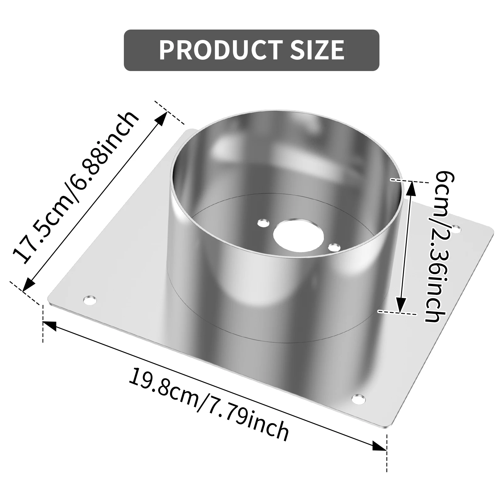 Diesel Heater Mounting Plate Diesel Heater Turret Mount Plate Floor Base Mount Bracket for Airtronic D2/D4/D1LC 60 mm