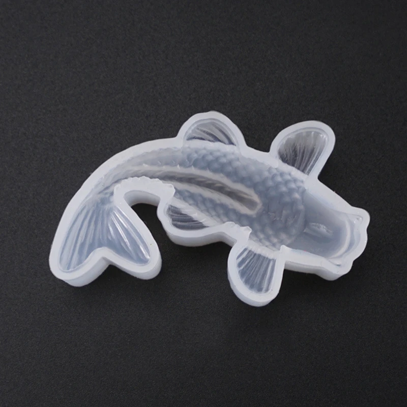 Silicone Mold Fish Small Keychain Pendant Making Mold Ornament for Beginners Projects Making Accessories R3MC