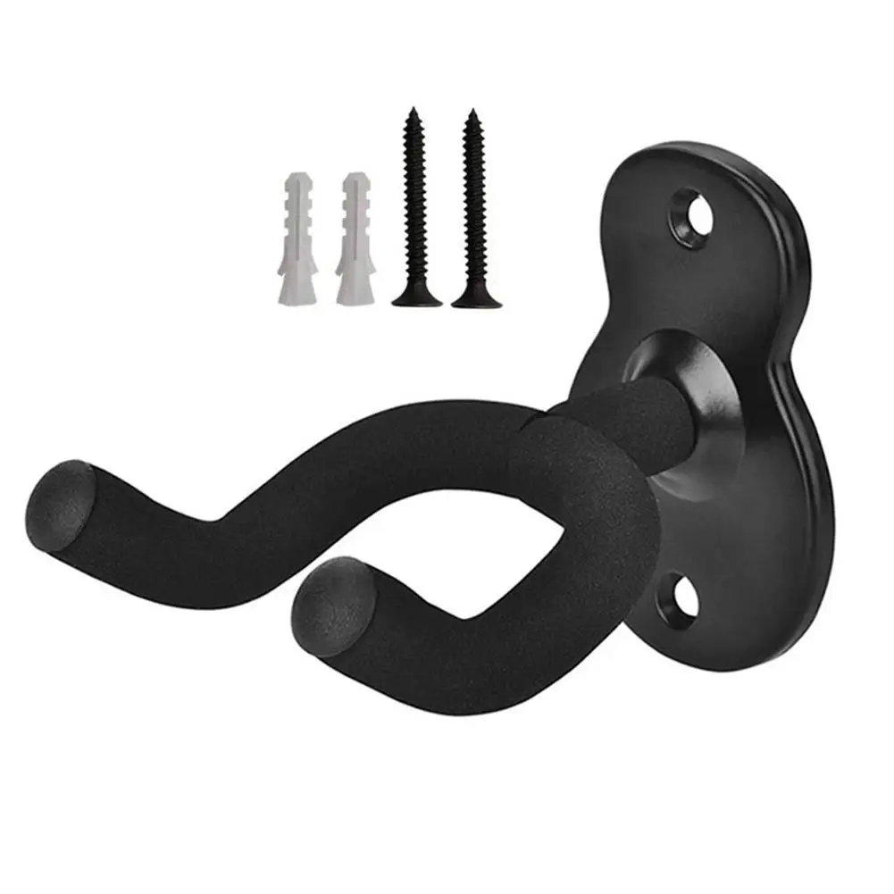 1PC Universal Metal Guitar Hanger gancio per montaggio a parete acustico supporto antiscivolo per accessori per strumenti Ukulele per chitarra elettrica