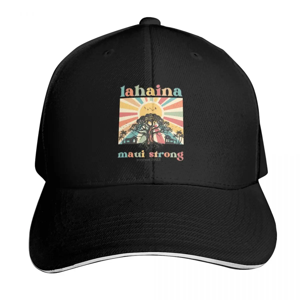 Lahaina Maui Strong Baseball Cap Summer Beach Travel Streetwear Hip Hop Trendy Vintage Retro Embroidered