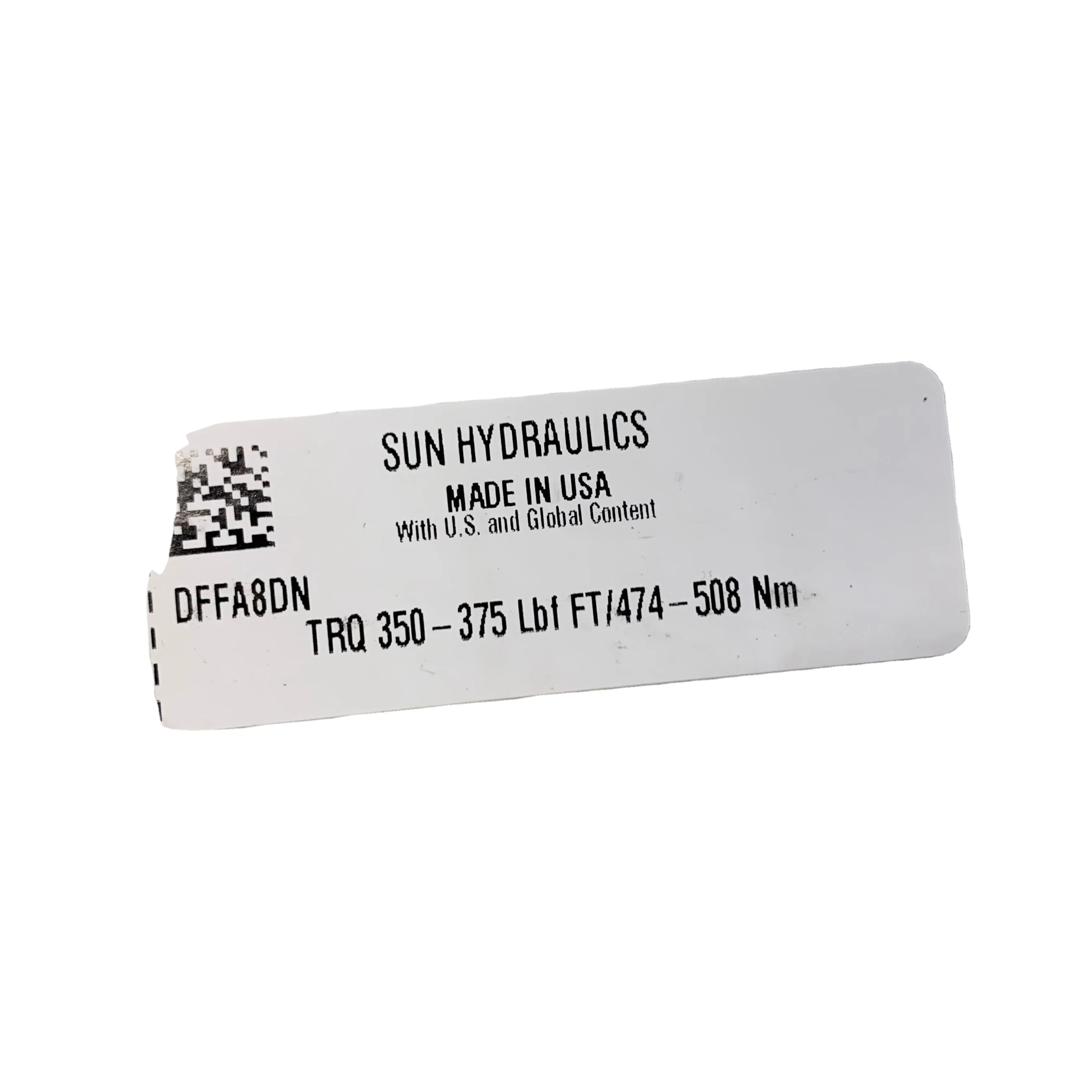 

DFFA-8DN DFFA8DN DFFA 8DN SUN Hydraulics Origin 2-way, Poppet Directional Valve with Integral T-8A Control Cavity - Control 1-2