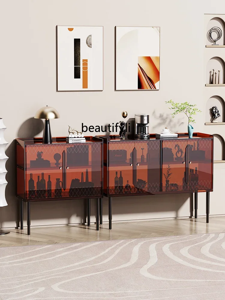 

yj21 Acrylic side cabinet modern simple storage living room entrance storage kitchen storage wine cabinet