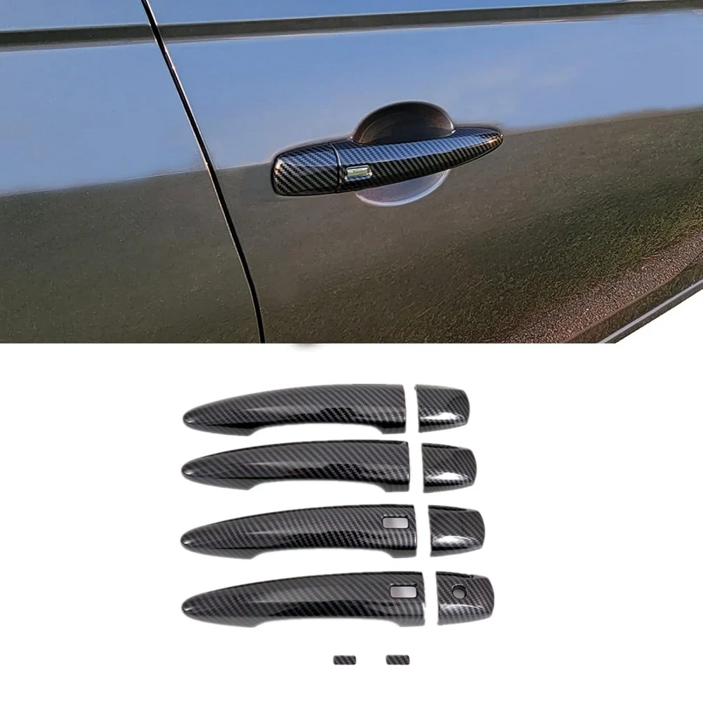 

For Nissan Pathfinder 2024 Rogue X-Trail 2021-2024 LHD ABS Carbon Fiber Car Exterior Door Handle Cover Trim Accessories