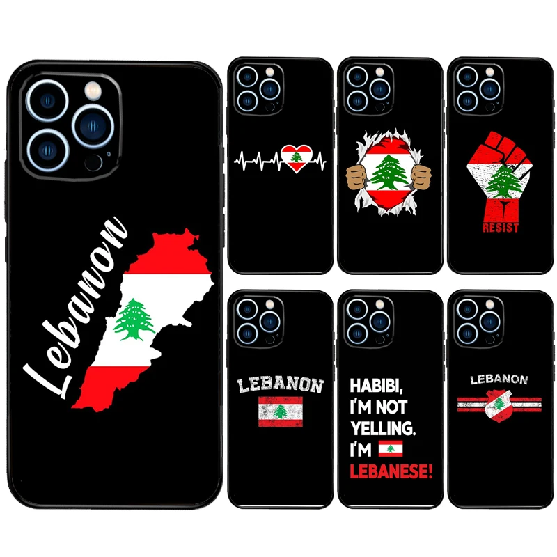 Lebanese Lebanon Flag Case For iPhone 14 13 12 11 16 15 Pro Max Plus Mini X XR XS Max 7 8 Soft TPU Back Cover