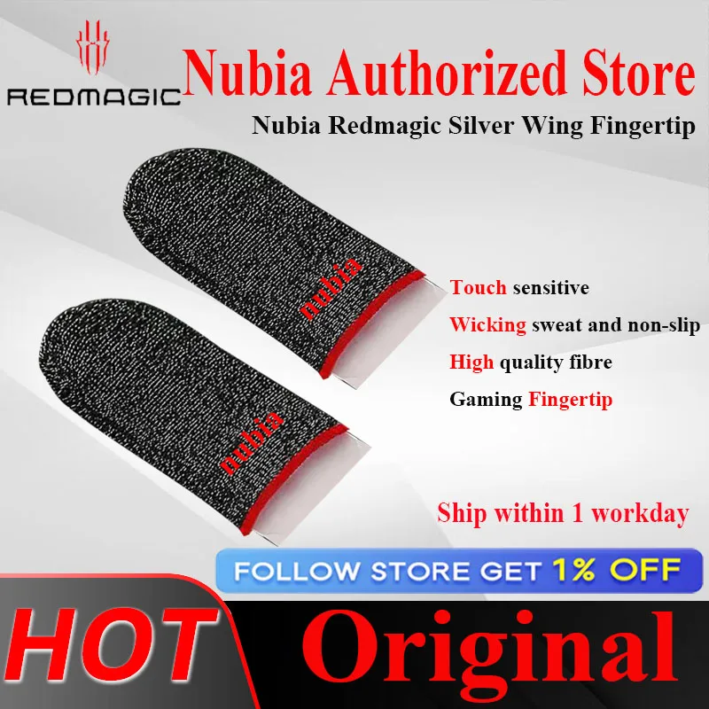 2PCS Nubia Redmagic Game Finger Cover Breathable Sweatproof Touch Screen Thumb Cover Phone Touch Anti Slip Gloves