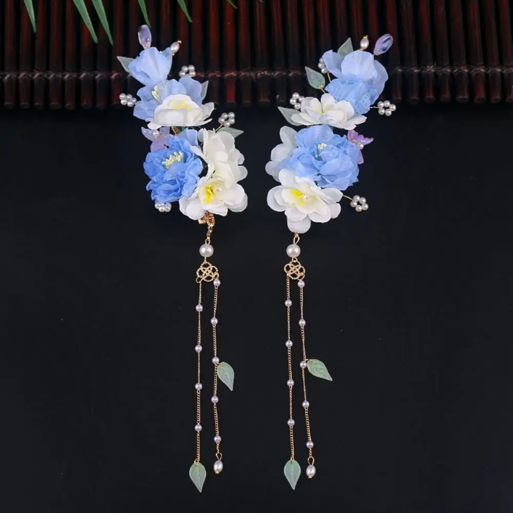 

Ретро кисточка в китайском стиле, набор заколок для булочек, палочка для волос Hanfu, палочка для волос из сплава, палочка для еды, расческа для волос с цветком, женская расческа