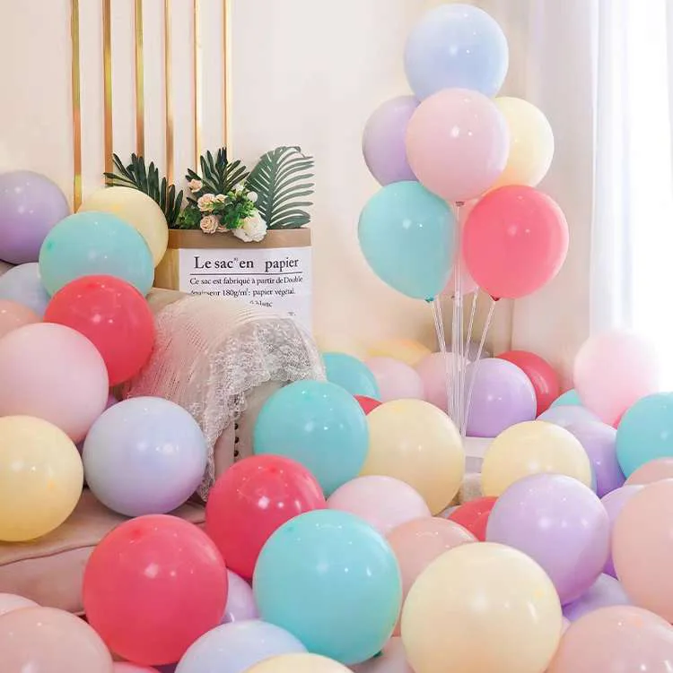 50 قطعة 5 بوصة ماكارونس بالونات اللاتكس الباستيل كاندي حفل زفاف عيد ميلاد بالونات للزينة استحمام الطفل ديكور الهواء Globos