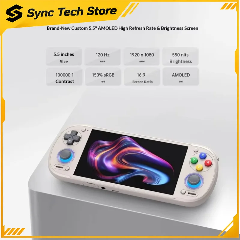 Retroid Pocket 6 5.5-inch AMOLED Screen Handheld 8Gen 2 Android Gaming Console With WiFi7 Bluetooth5.3 6000mAh Battery