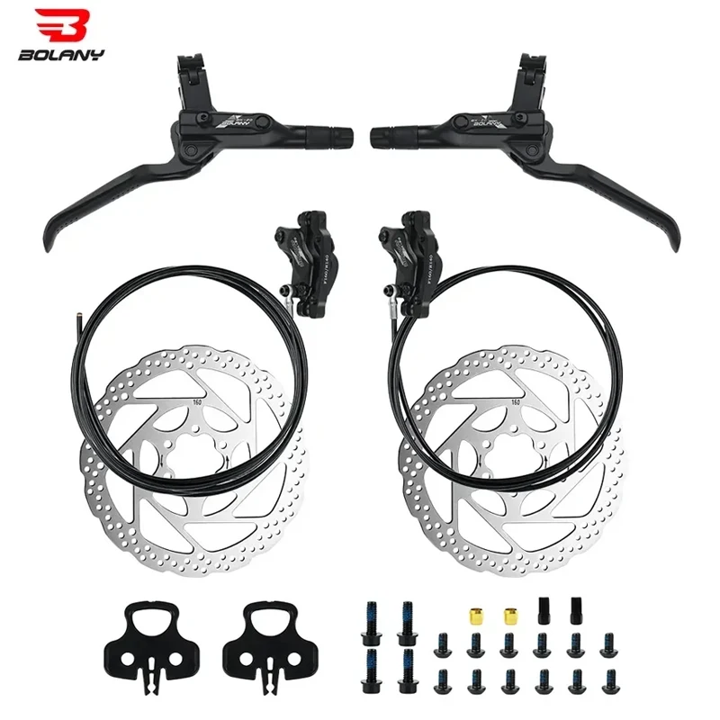 

Комплект 4-поршневых гидравлических дисковых тормозов BOLANY для MTB — передний и задний тормозной суппорт, давление масла 830/1620 мм, с диском 160 мм