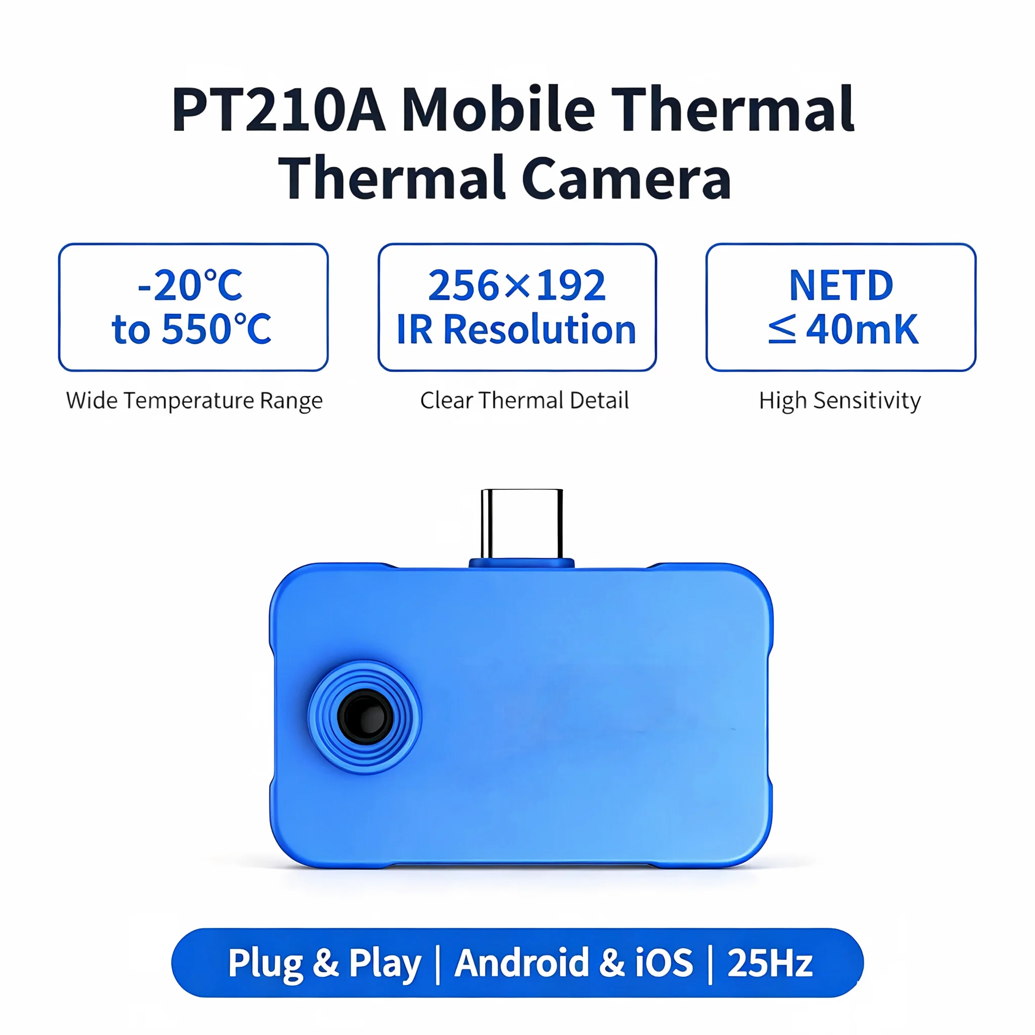 Thermal Imaging Camera 256X192 - Telecamera termica 256x192 per Android, con