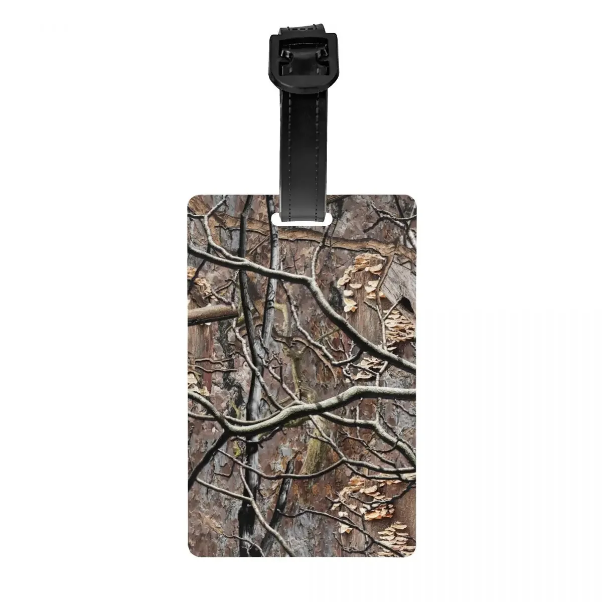 Custom Hunting Camo Tree Camouflage Pattern Luggage Tag for Suitcases Funny Baggage Tags Privacy Cover ID Label