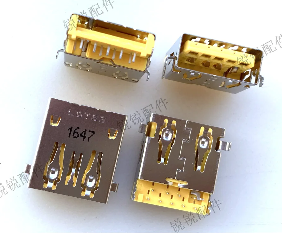 Fro notebook, computer USB3.0 female seat, sink plate 10P 10-pin USB connector A female charging port