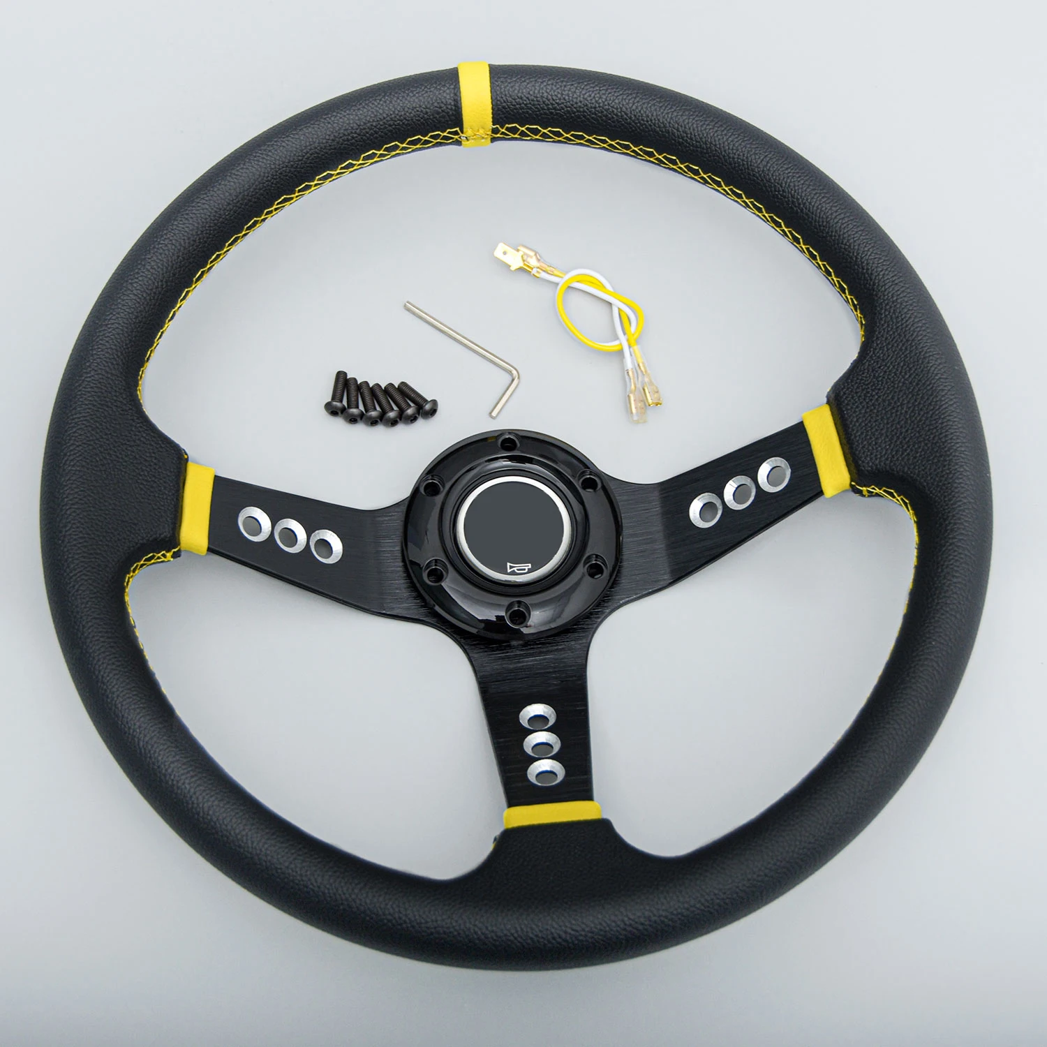 عجلة قيادة عالمية من كلوريد البولي فينيل ، انحراف عميق للذرة ، عجلة قيادة ، 14 في ، ساعة رياضية