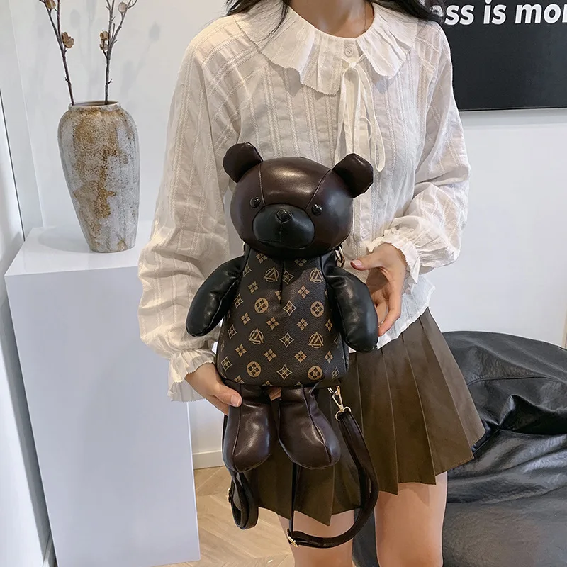 

2026 Designer New Backpack For Women Cute Bear School Bag High Quality Student Large Capacity Daypack For Girls Laptop Bag