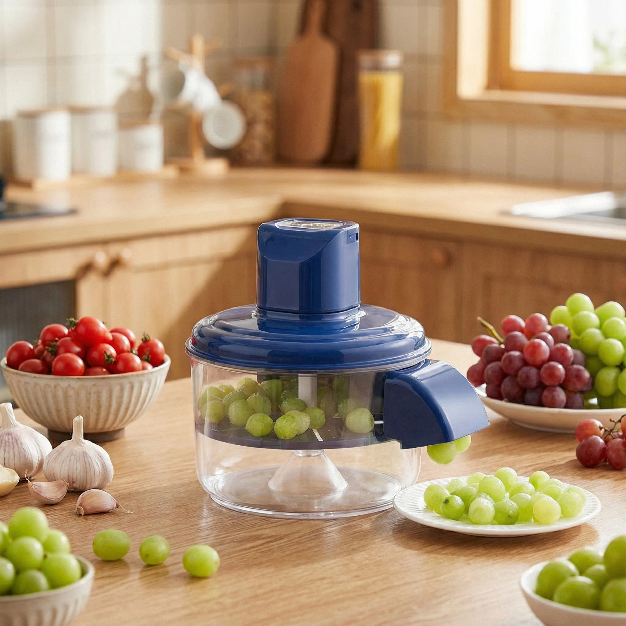 Electric Fruit Peeler - Automatic Grape, Tomato, and Garlic Skin Remover, One-Touch Peeling & Automatic Skin Ejection, Detachabl