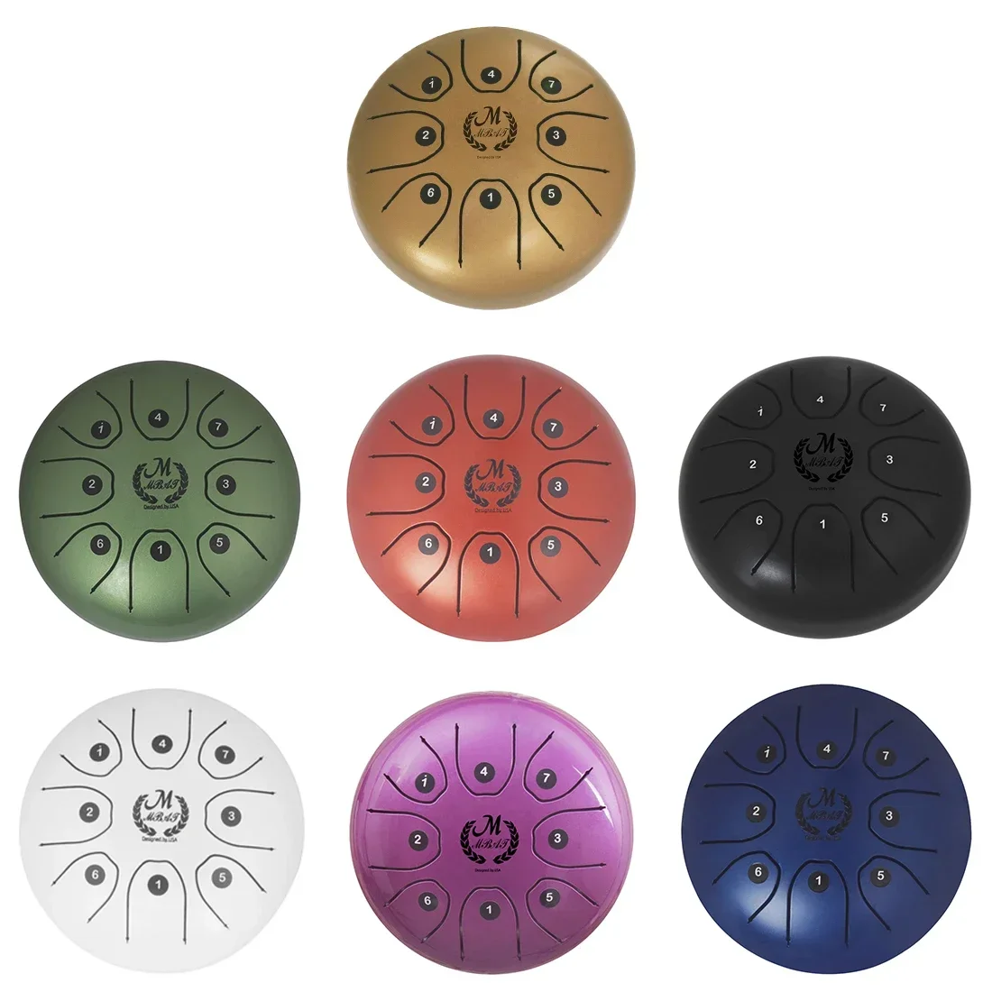 Tambores de lengua de acero de 5,5 pulgadas, percusión etérica para Yoga, meditación, tambor de tanque manual con bolsa, instrumento Musical colorido