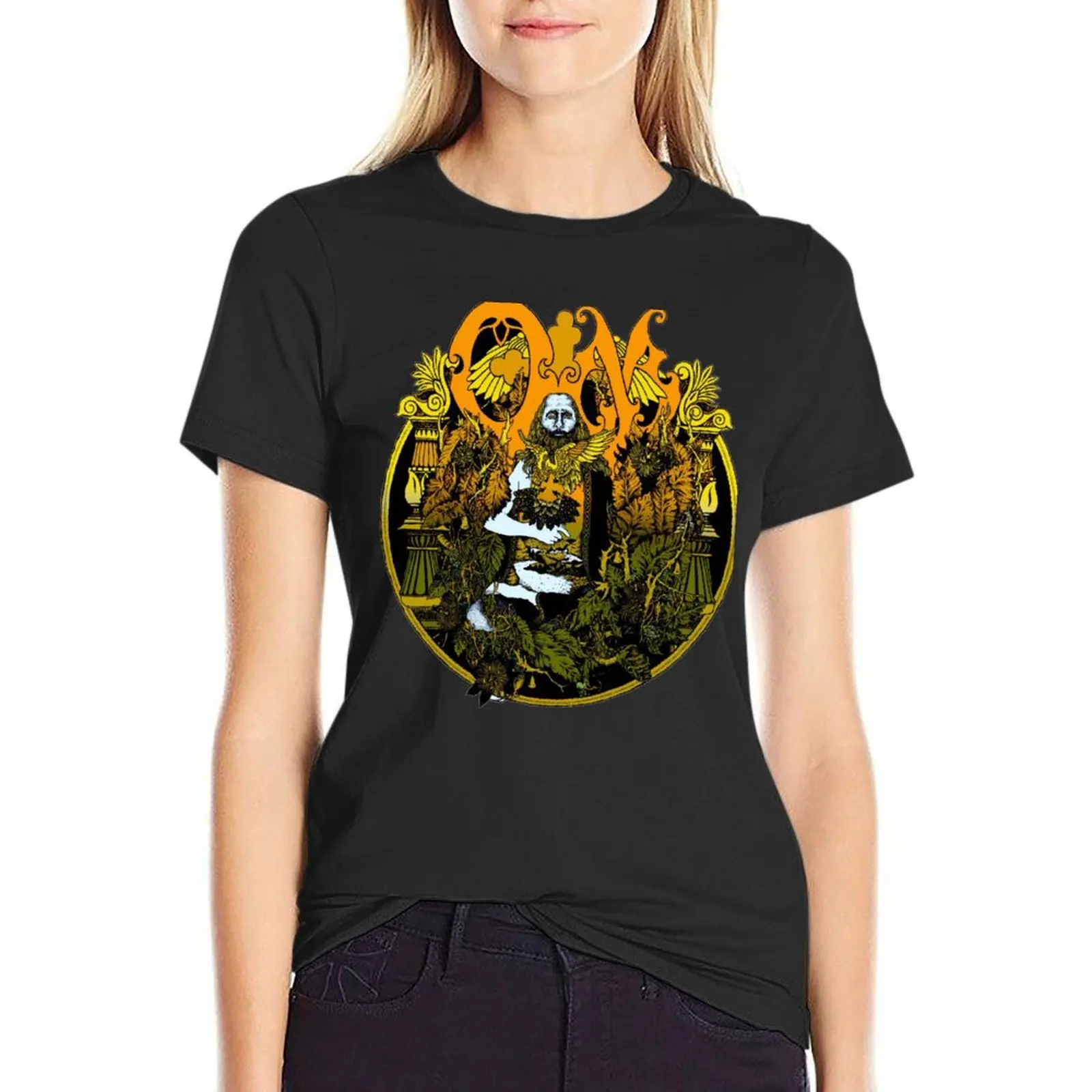 

Om Poster T-Shirt female lady clothes oversized aesthetic clothes cat shirts for Women