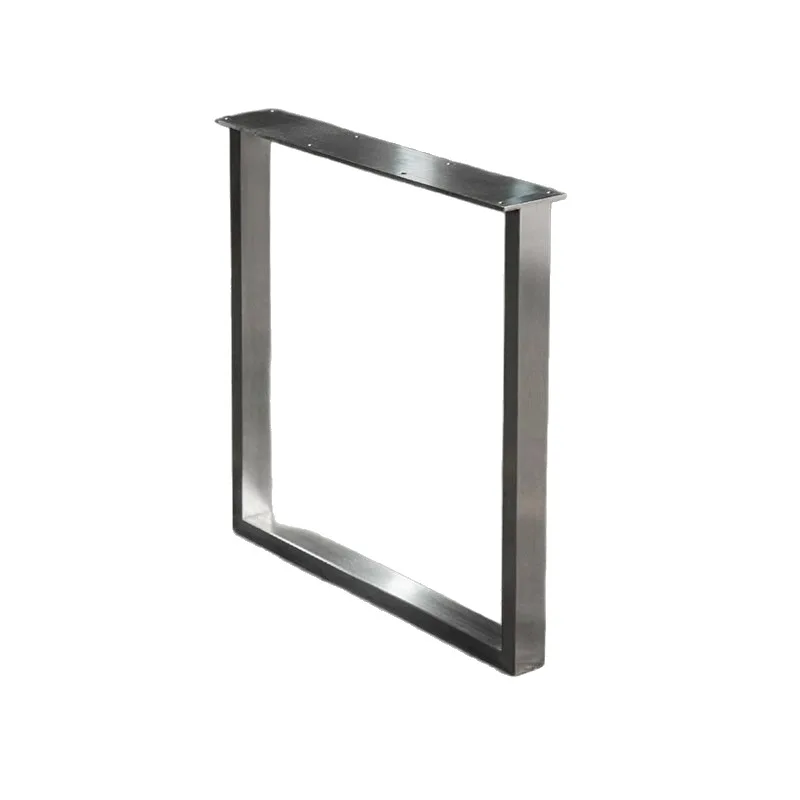 

Modern Stainless Steel Table Leg Support Frame Brushed Metal Base for Dining Room Office Conference Furniture