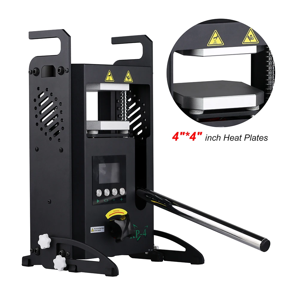 ماكينة ضغط الصنوبري الهيدروليكي 4 طن بقدرة 600 وات، ألواح تسخين مزدوجة، ماكينة ضغط عالية، تعمل باللمس، مستخرج الزيت