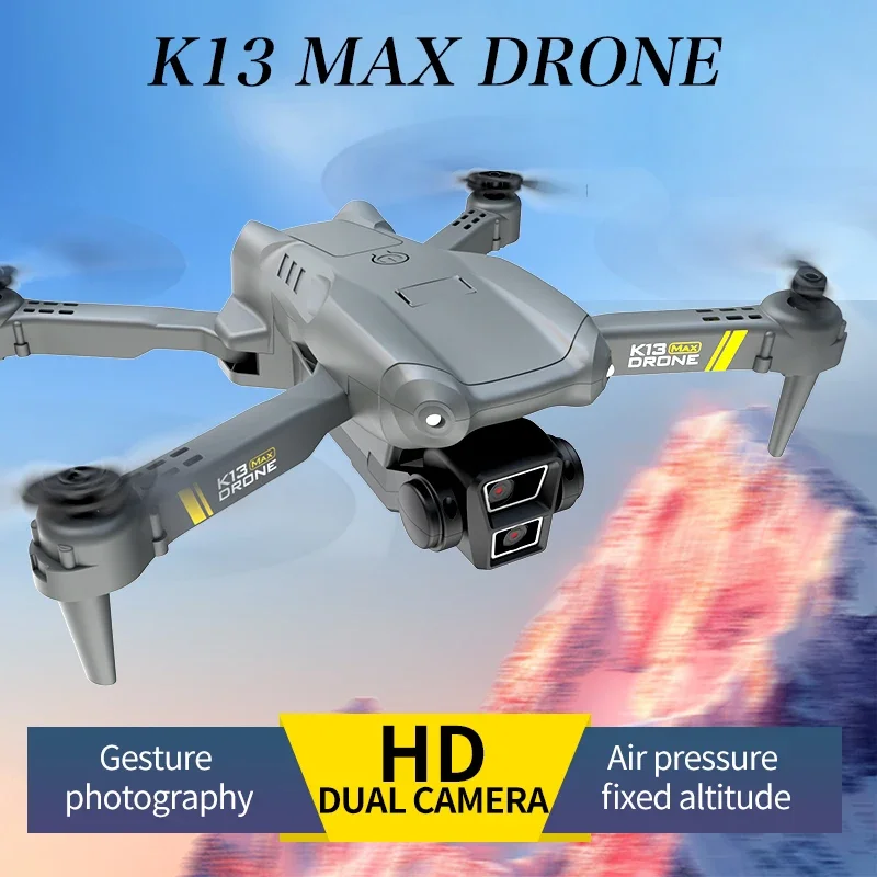 K13Max Drone 8k Dual HD Camera WIFI Obstacle Avoidance Aerial Photography Profesional Optical flow Foldable Mini Quadcopter Toys