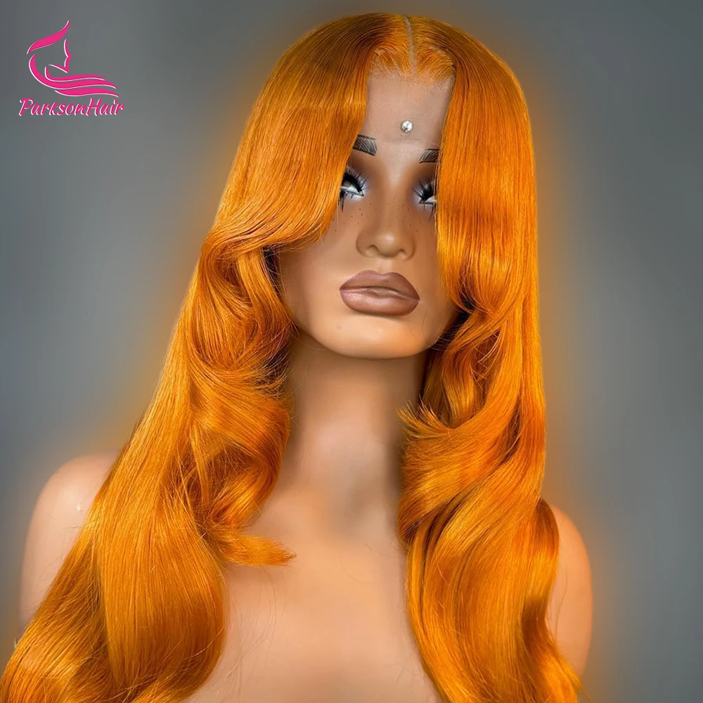 Peruca Frontal de Renda Colorida Glueless, Cabelo Humano Pré-Arrastado, Wear Go Pre-Arrastado, Laço HD, 13x4, 4x4, 613, Wear Go, 30"