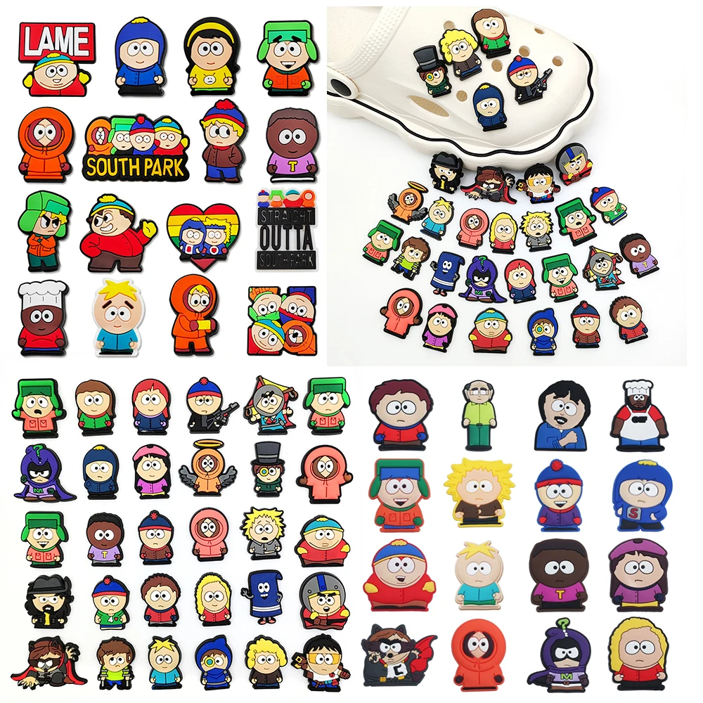 Mesuca 16-100pcs Cartoon Character Hero Shoe Charms For Sandals,Shoe Decoration Accessories Shoe Pins Great Gift For Men Wom