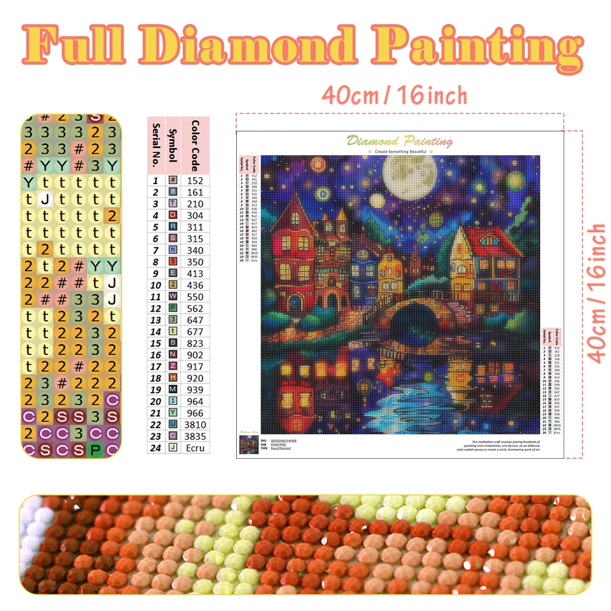 RUOPOTY 5d Diamond Painting Painted Scenery Full Round Square Diamond Rhinestone Pictures Home Decoration