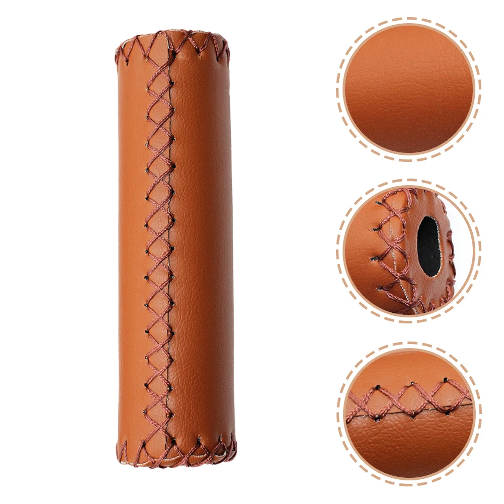 

1Pair Sponge Handlebar Grips Light Brown Sturdy Comfortable Ergonomic Design Minimize Fatigue Long Ride Bike Handle